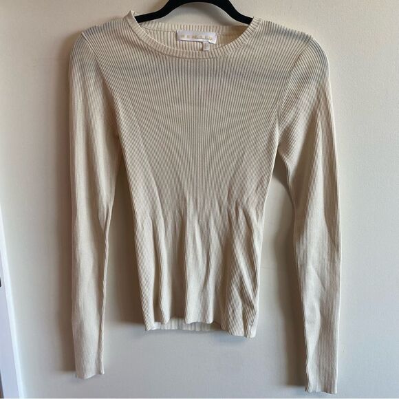 REMAIN BIRGER CHRISTENSEN Basel Long Sleeve Open Back Knit Sweater White 34 US2 - Picture 4 of 12